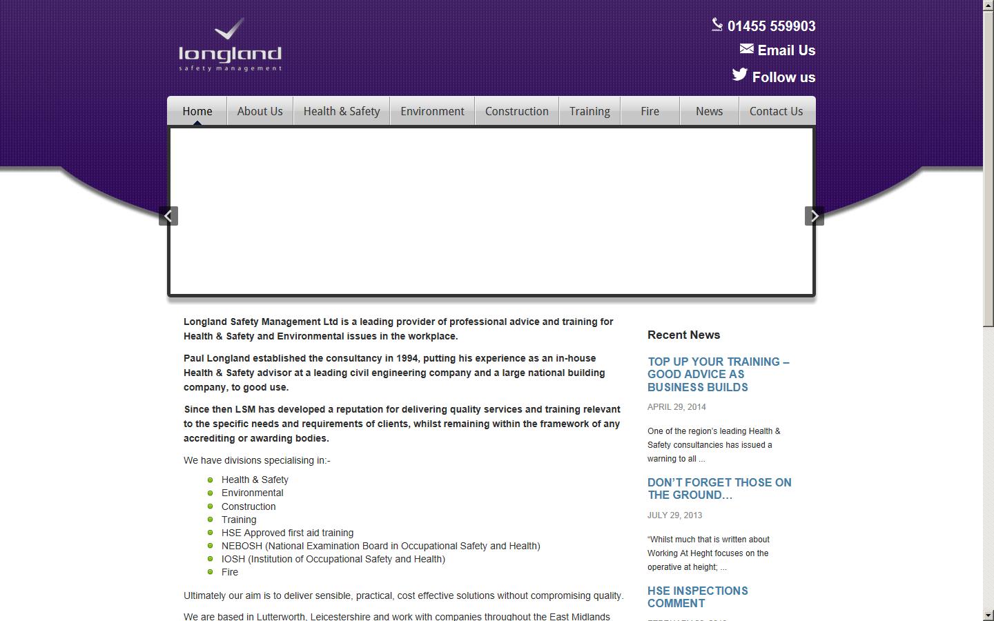 Longland Safety Management Ltd Website