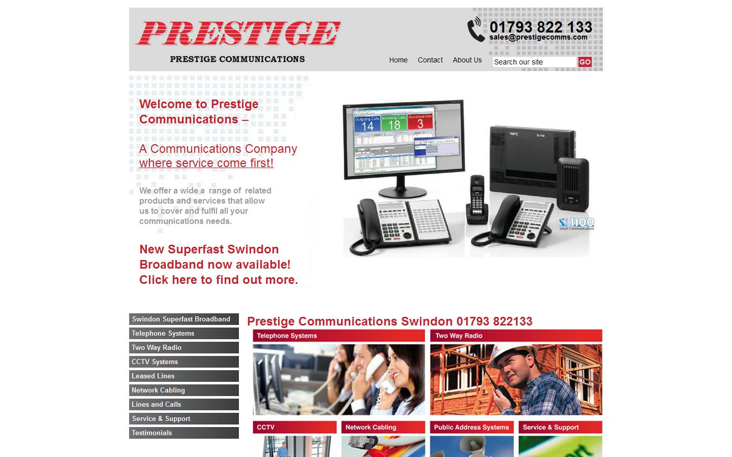 Prestige Communications Website