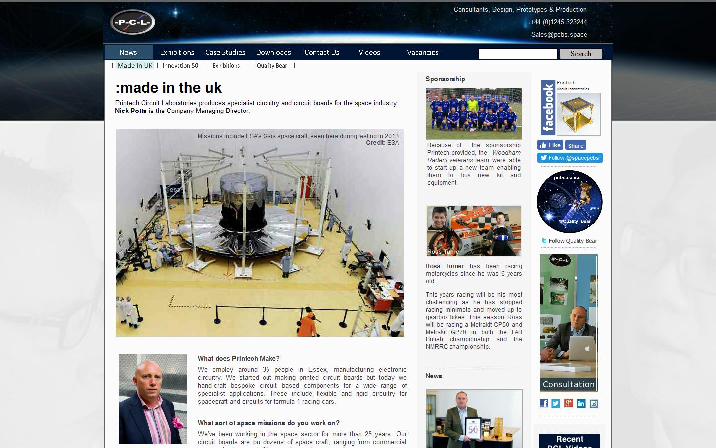 Printech Circuit Laboratories Website