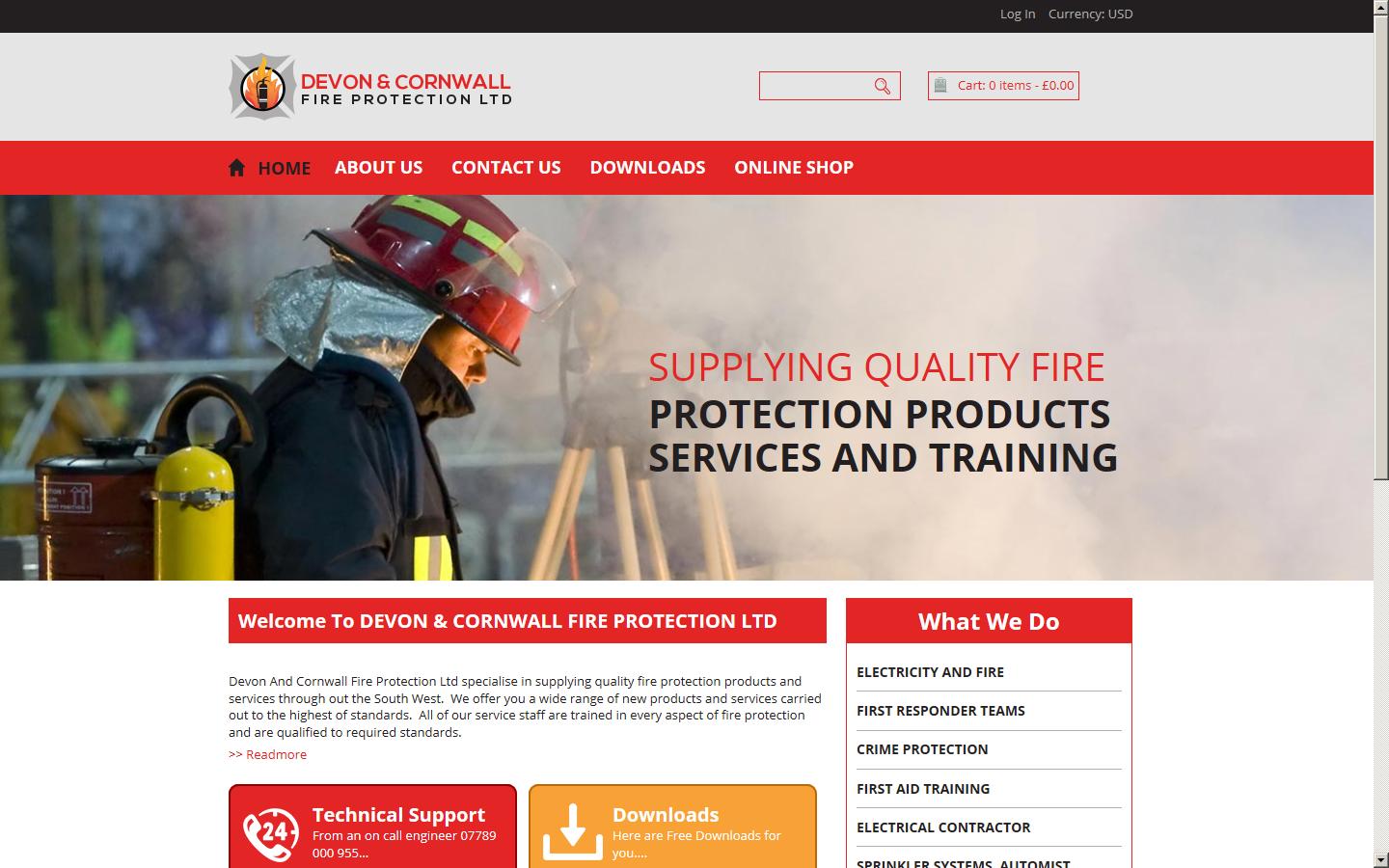 Devon & Cornwall Fire Protection Ltd Website