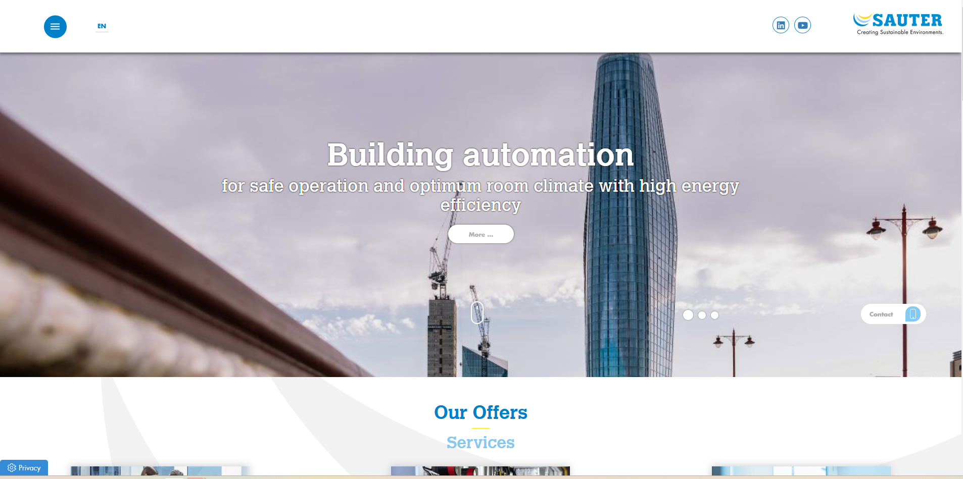 Sauter Automation Ltd Website