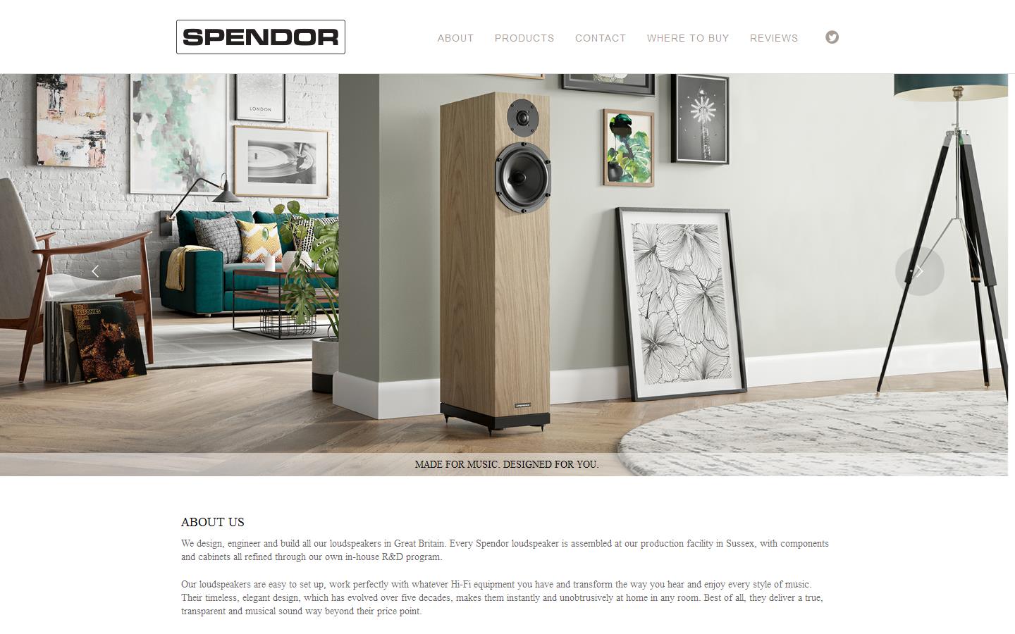 Spendor Audio Systems Ltd Website