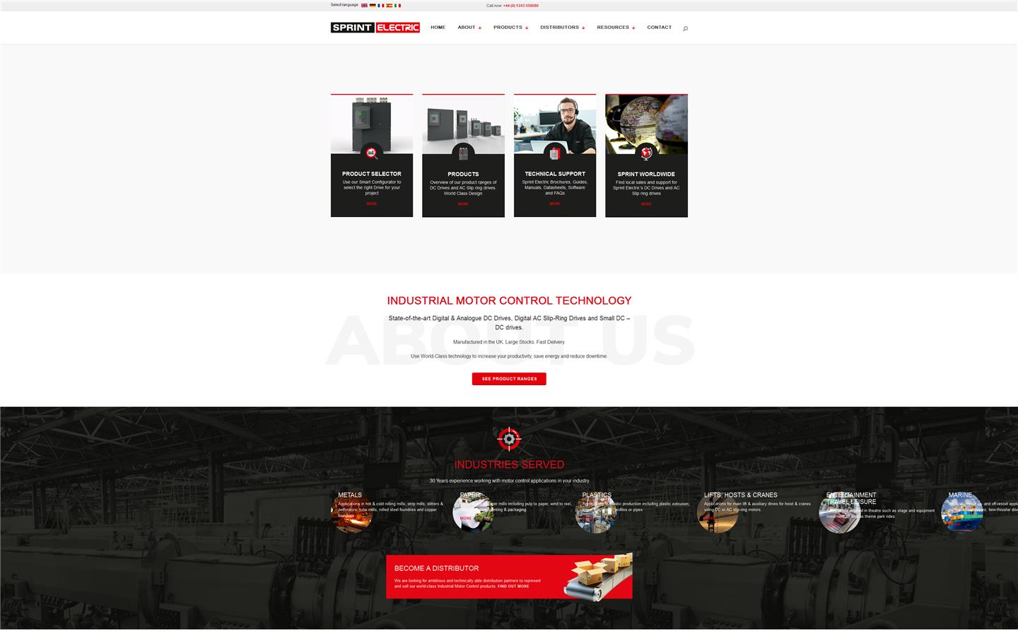 Sprint Electric Ltd Website