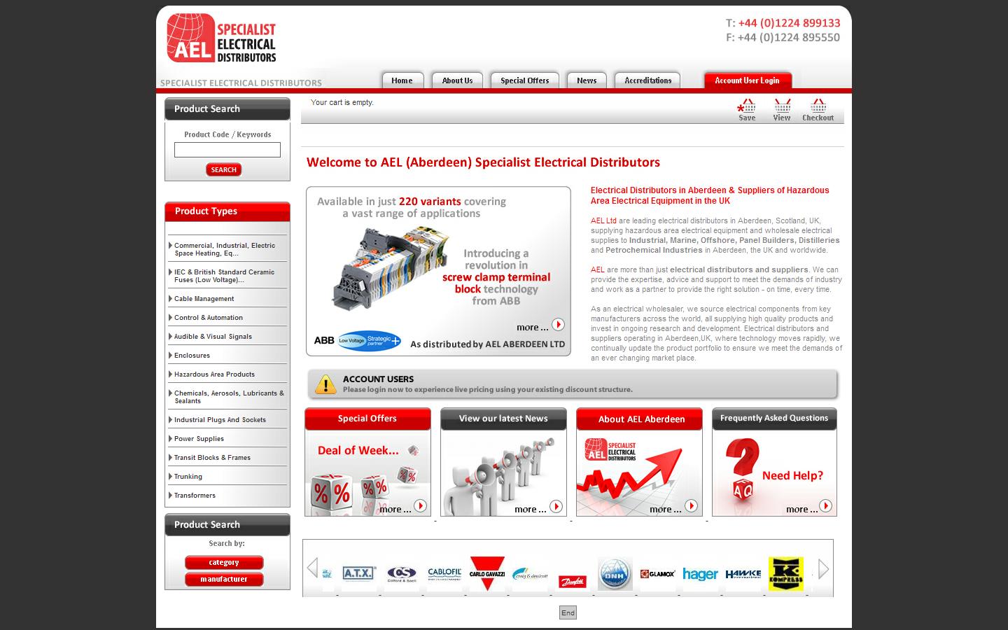 A E L Aberdeen Ltd Website