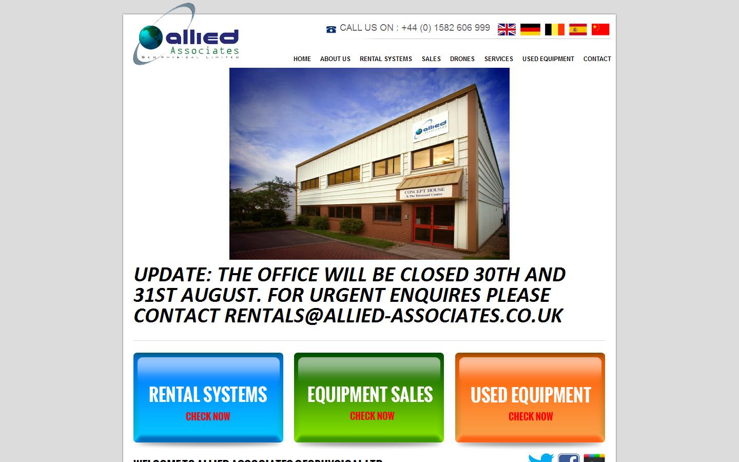 Allied Associates Geophysical Ltd Website