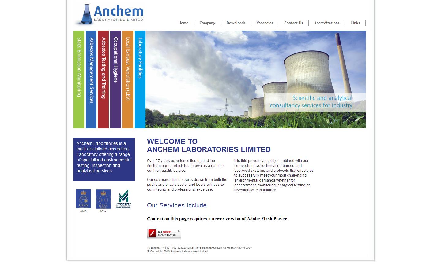 Anchem Laboratories Ltd Website