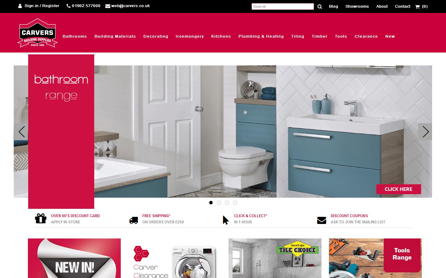 Carvers Building Supplies Website