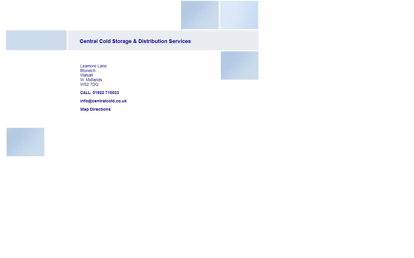 Central Cold Storage & Distribution Services Website