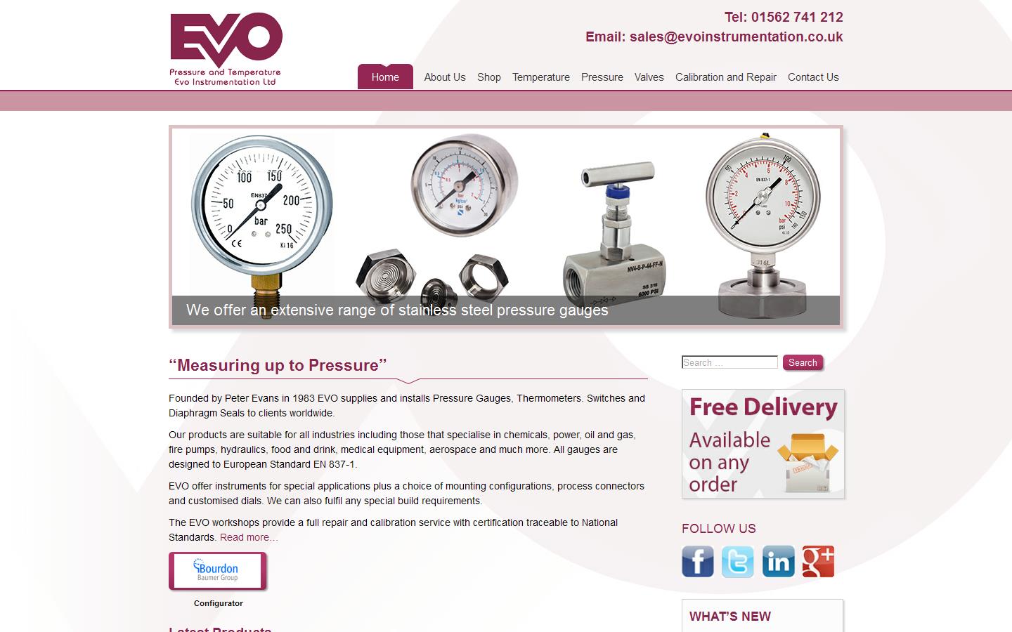 E V O Website