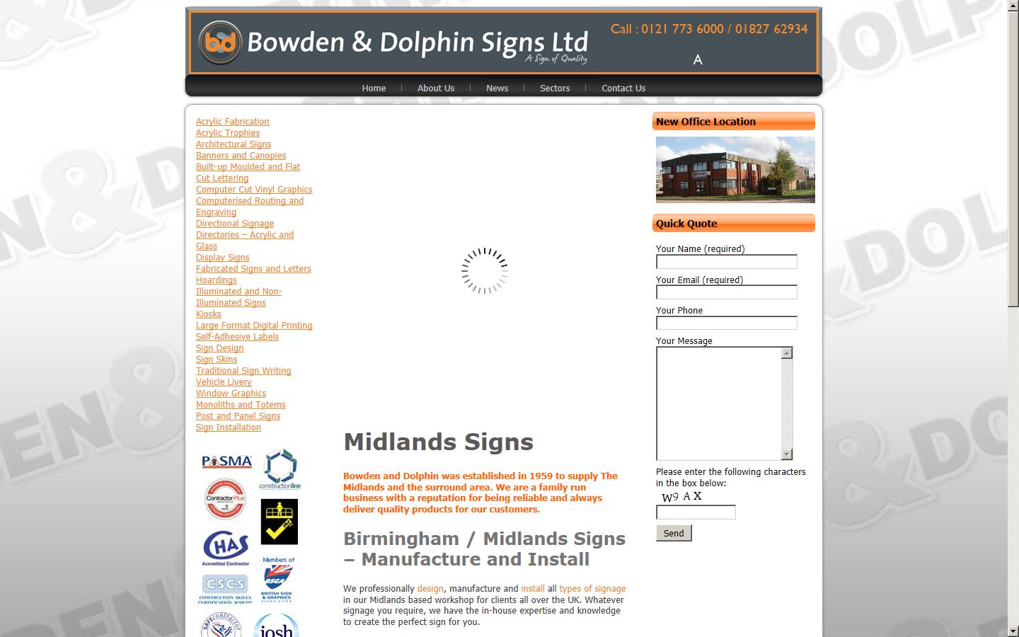 Bowden & Dolphin Ltd Website