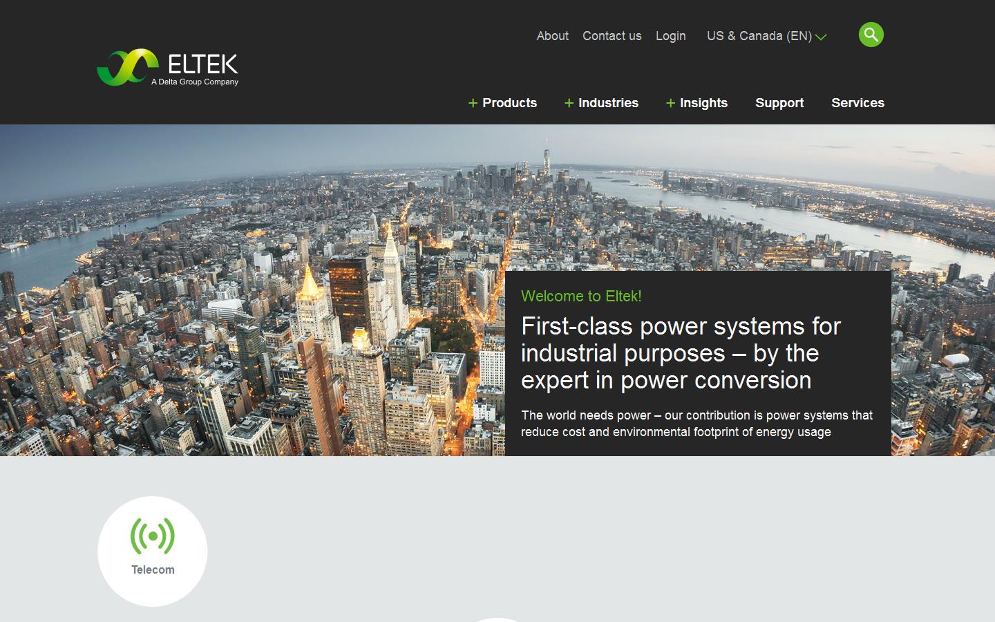 Eltek Power UK Ltd Website