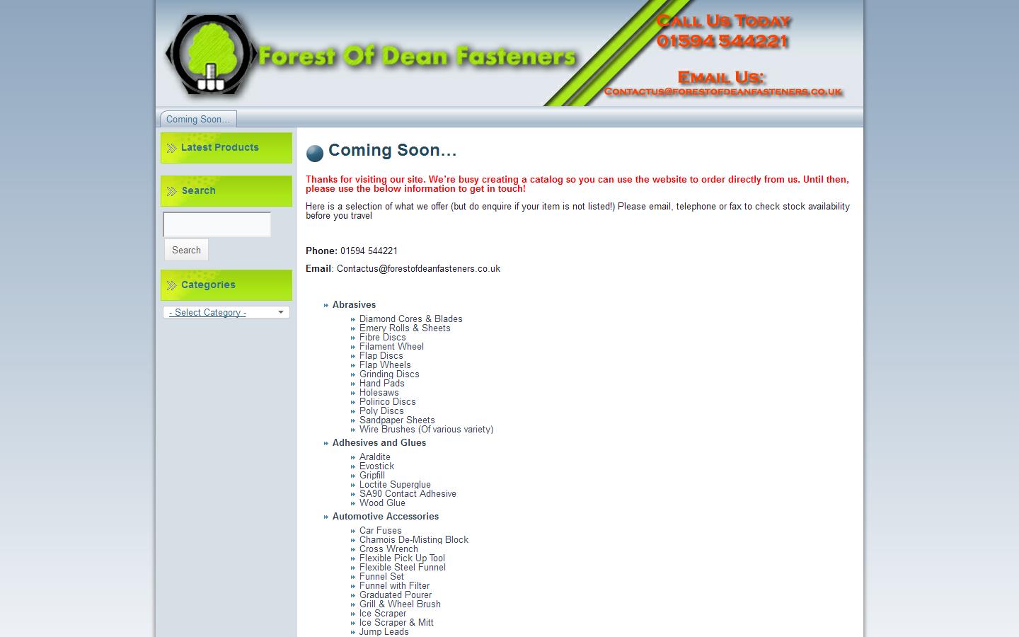 Forest of Dean Fasteners Website