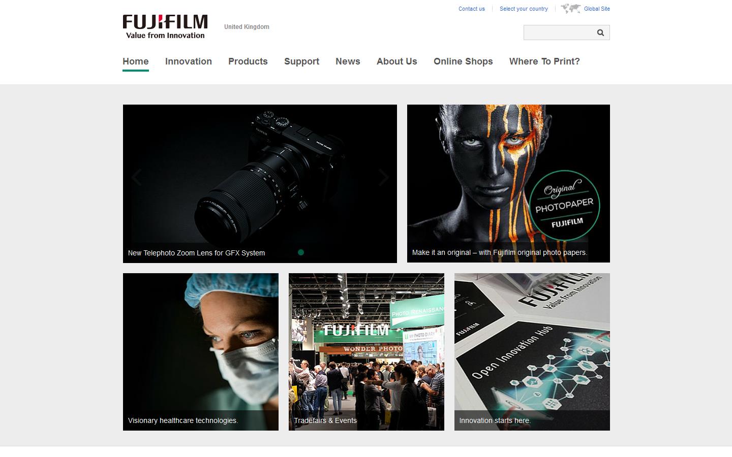 Fuji Film UK Ltd Website