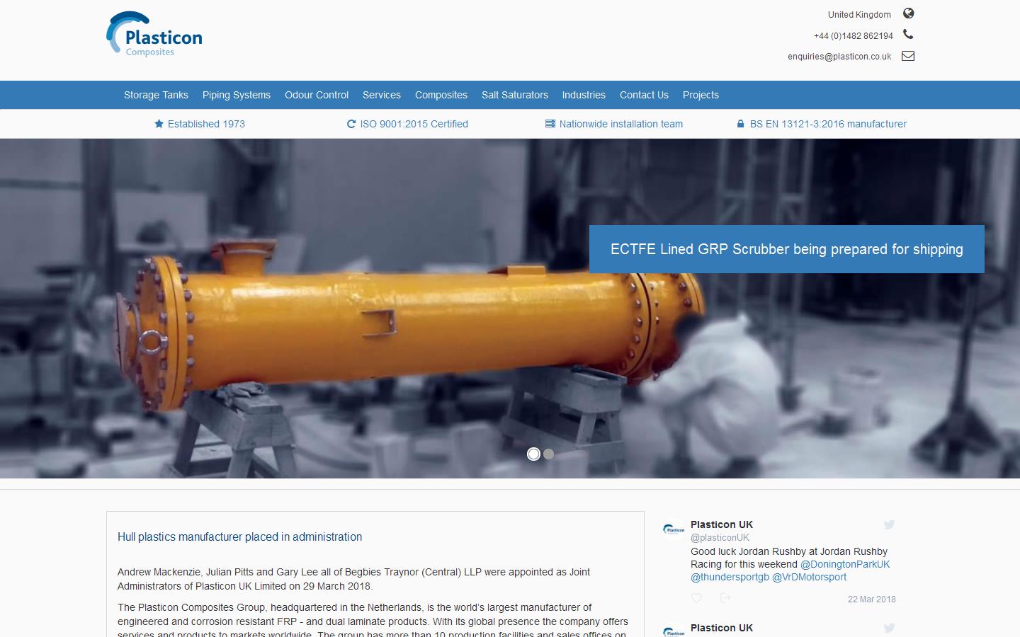 Plasticon UK Ltd Website