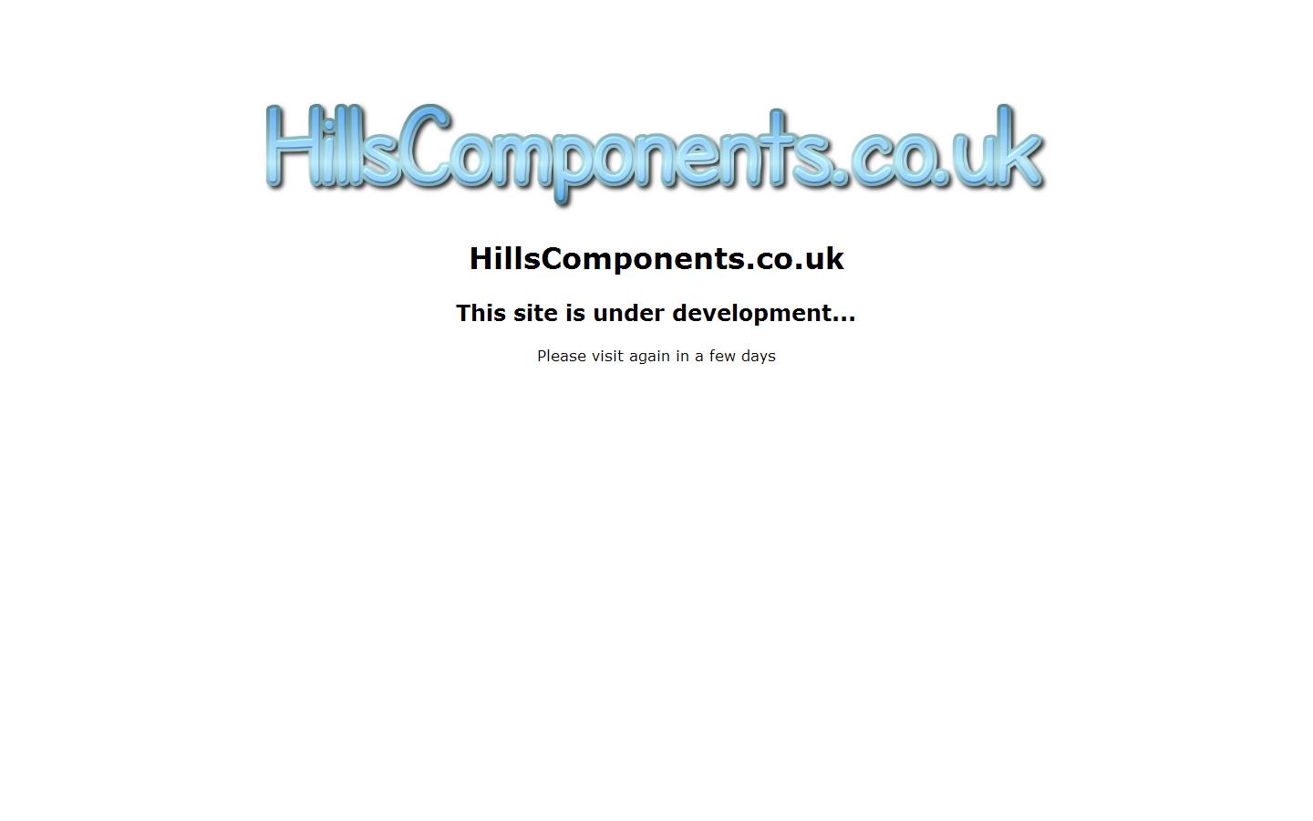 Hills Components Ltd Website