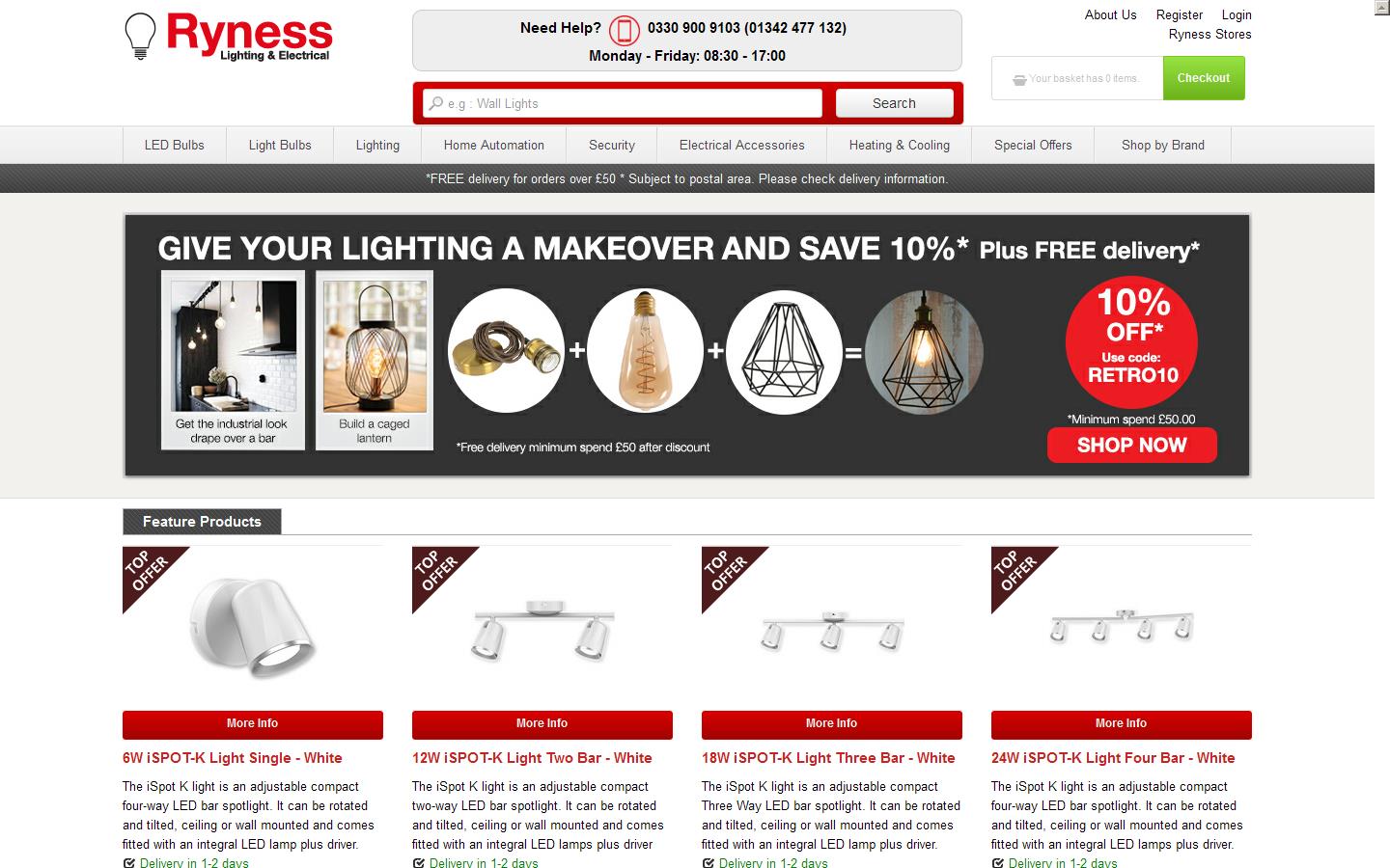 Wholesale Lighting & Electrical Website