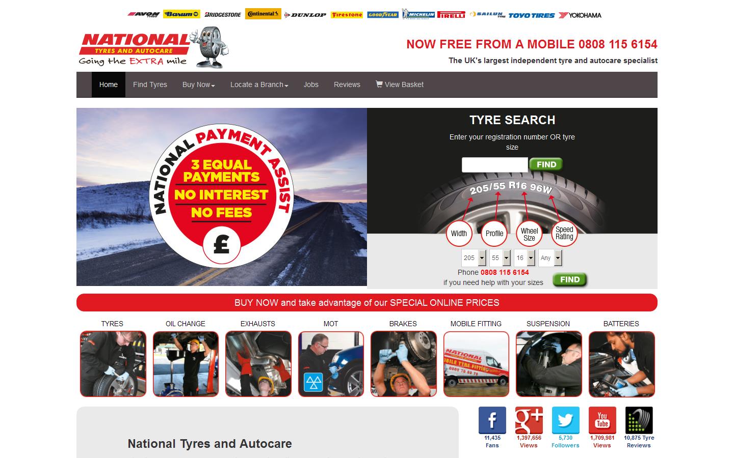 National Tyres & Autocare Website