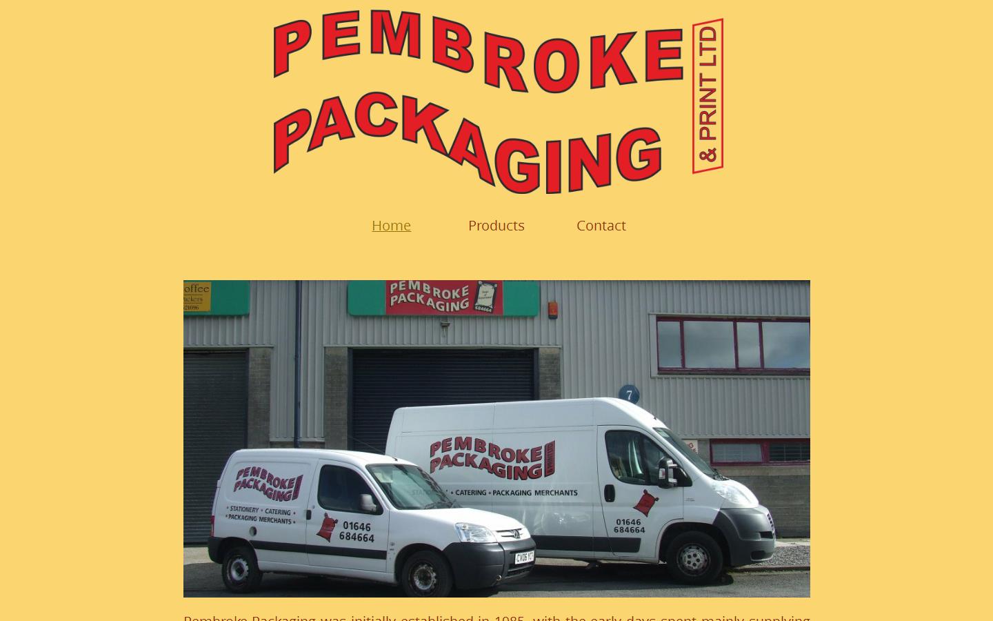 Pembroke Packaging & Print Ltd Website