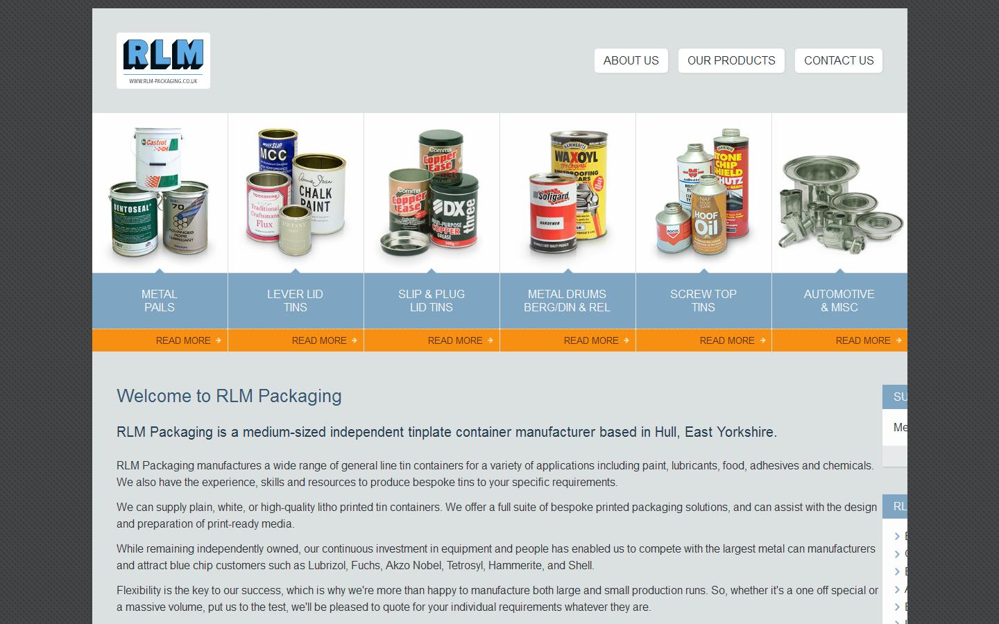 R L M Packaging Ltd Website