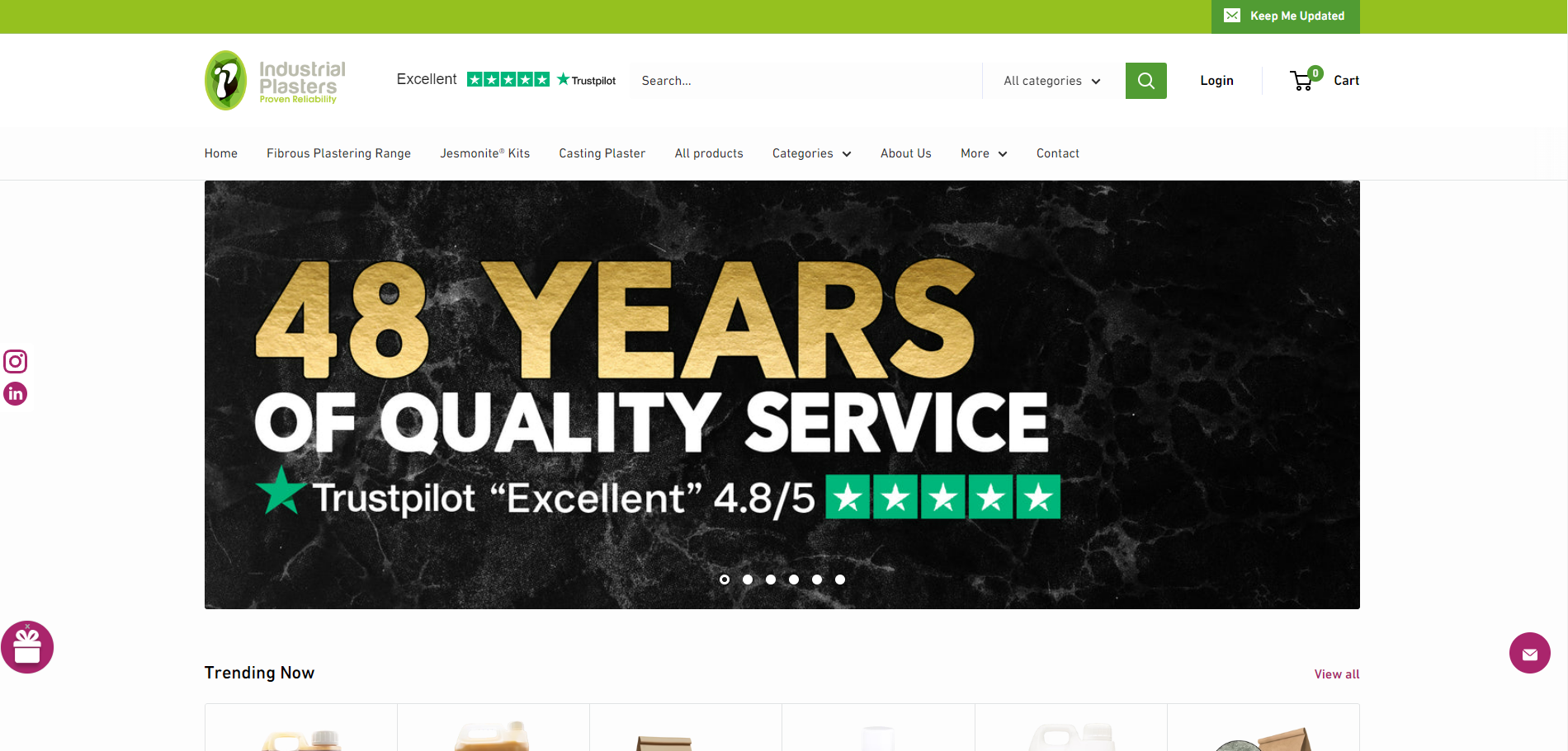 Industrial Plasters Website