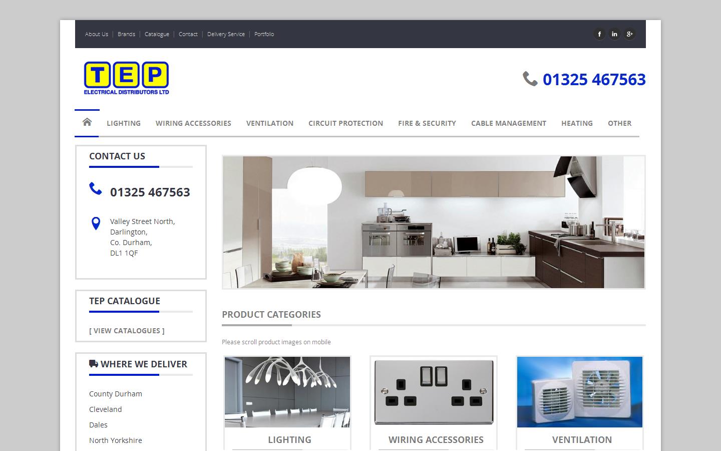 T E P Electrical Distributors Ltd Website