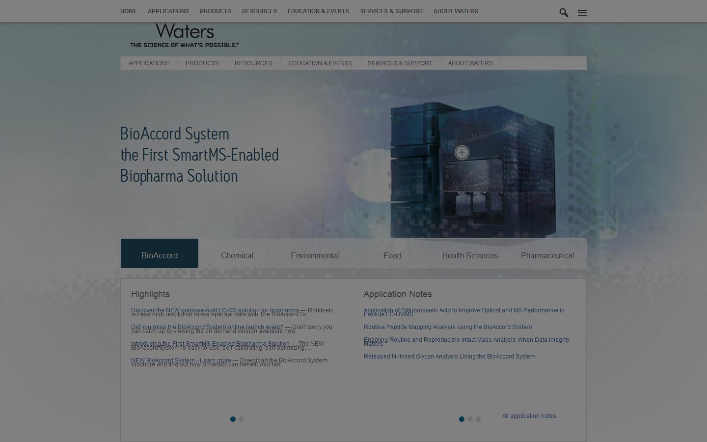 Waters Website