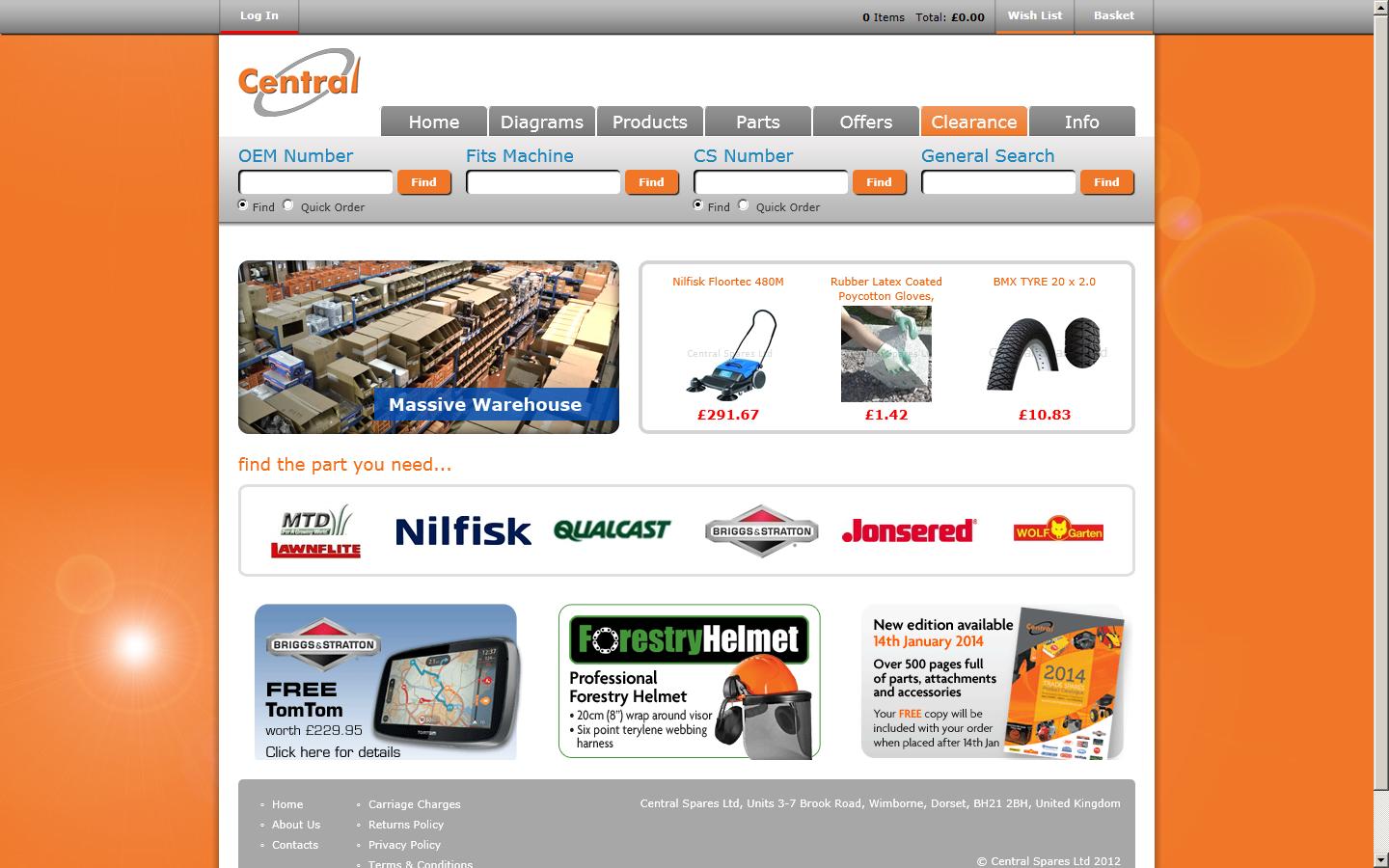 Central Spares Ltd Website