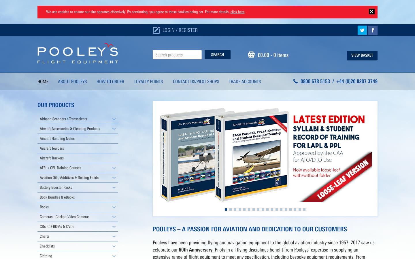 Pooleys Flight Equipment Website