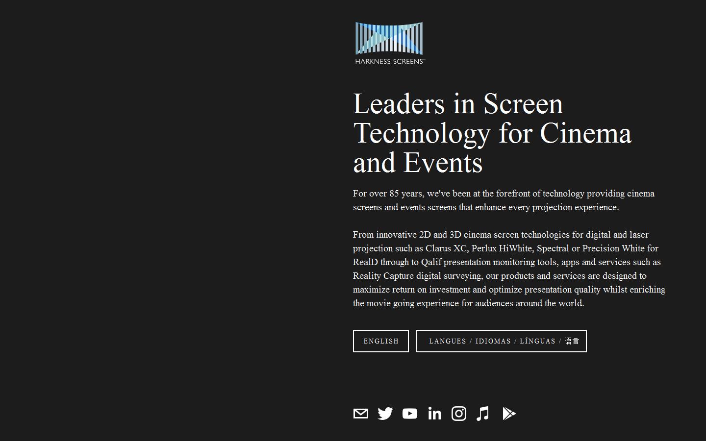 Harkness Screens Ltd Website