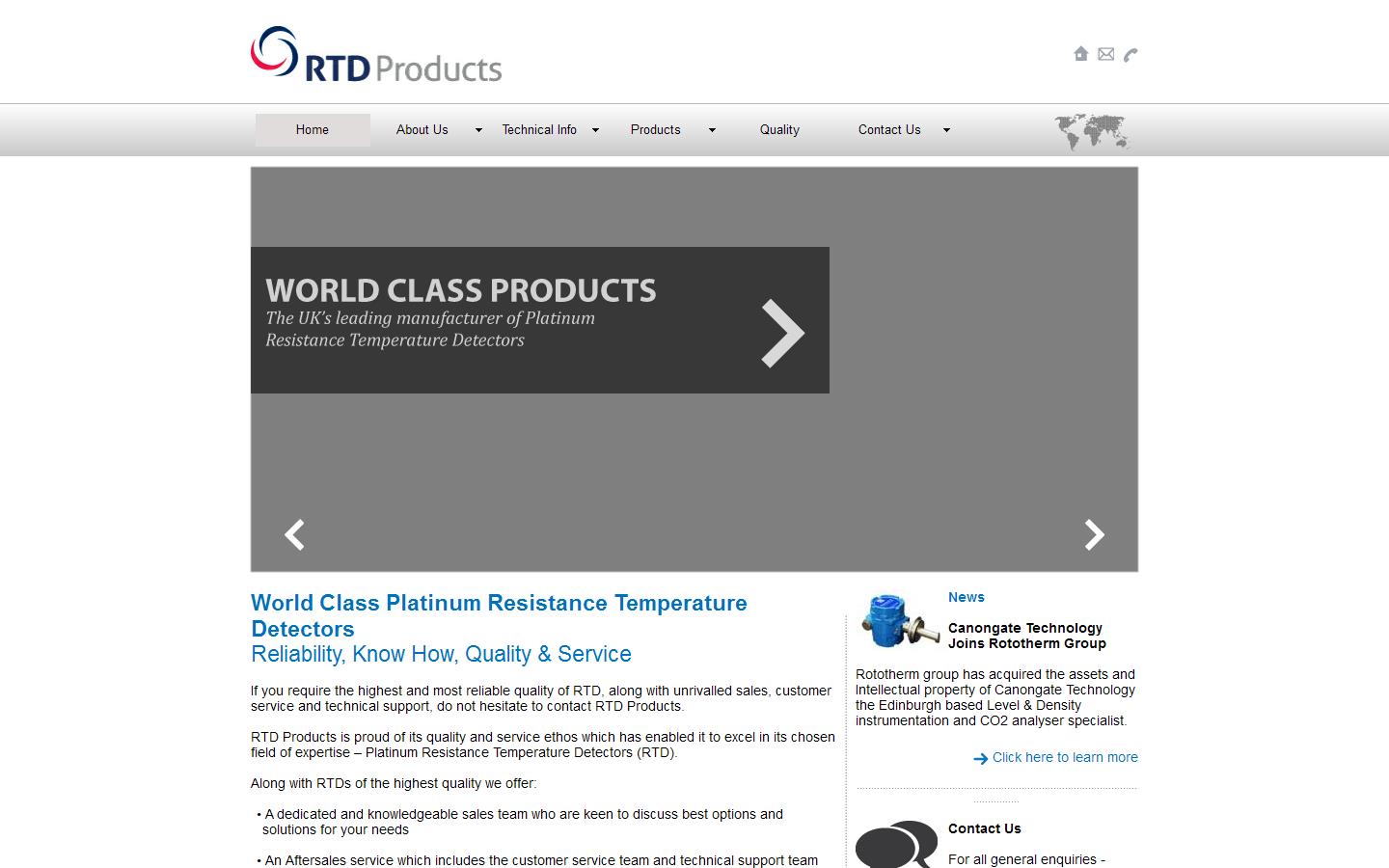 R T D Products Website