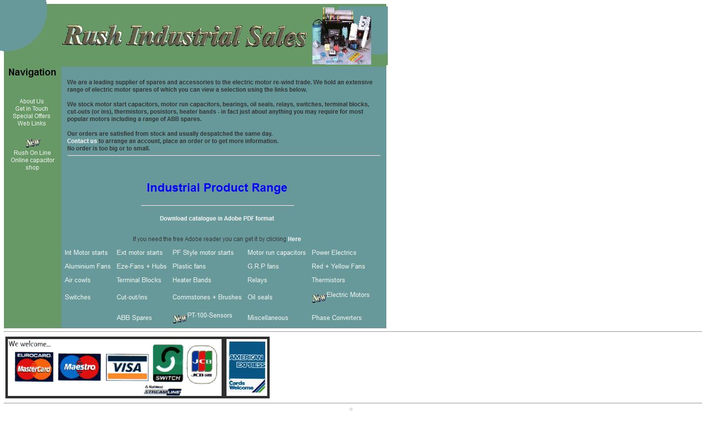 Rush Industrial Sales Website