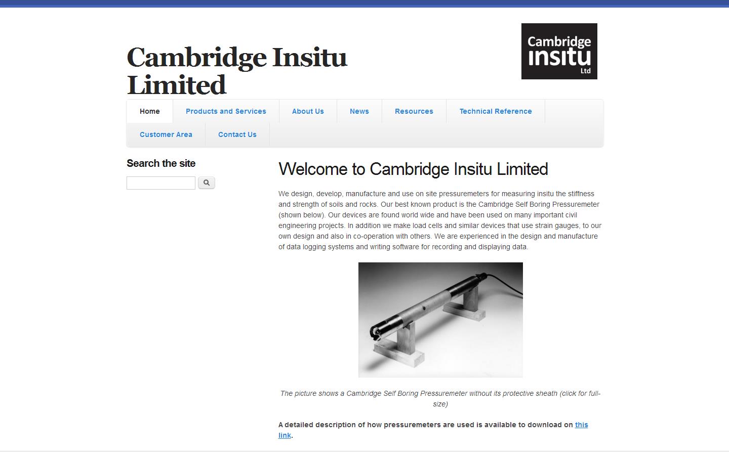Cambridge Insitu Ltd Website