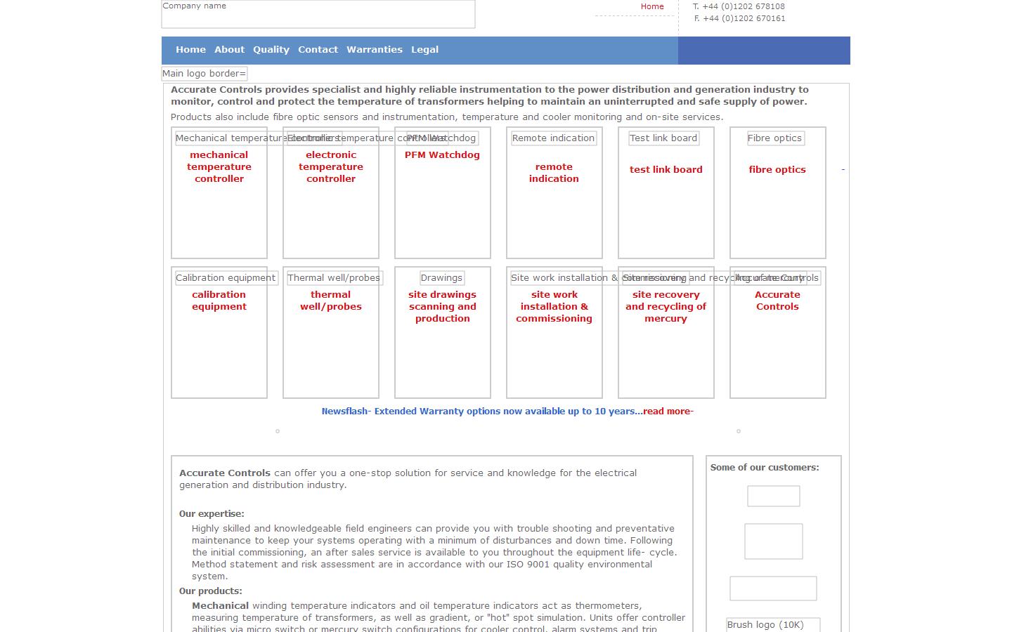 Accurate Controls Ltd Website
