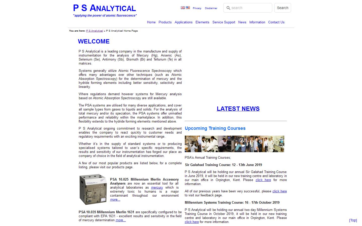 P S Analytical Website