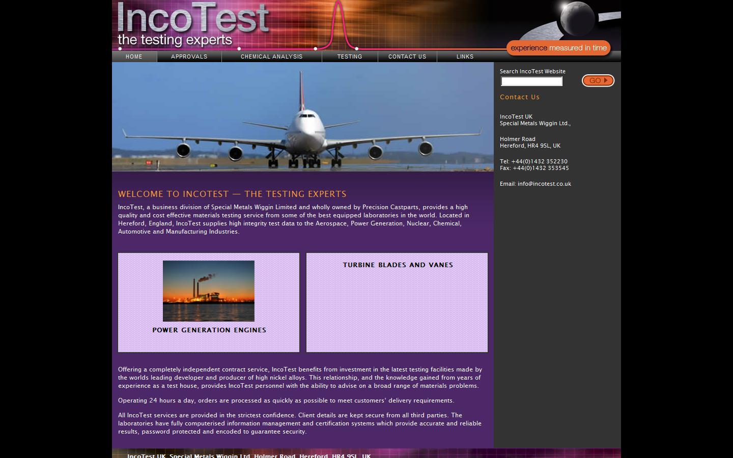 Incotest Website