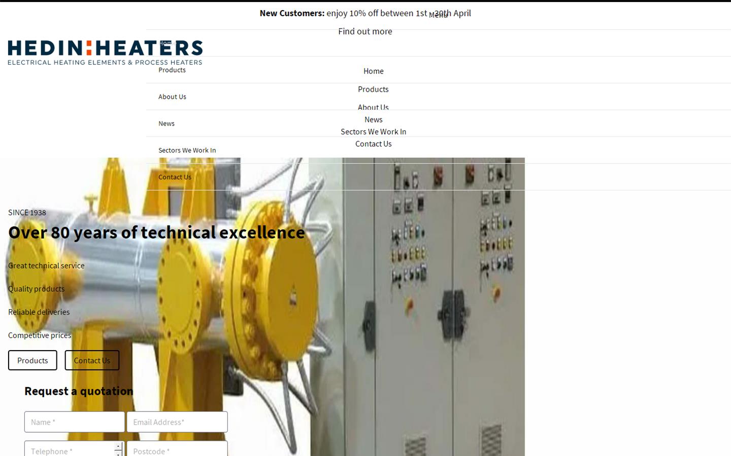 Hedin Heaters Website