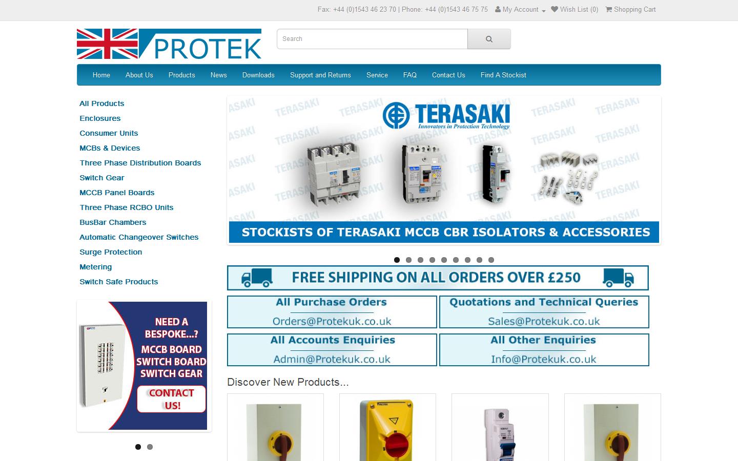 Protek Electronics Ltd Website
