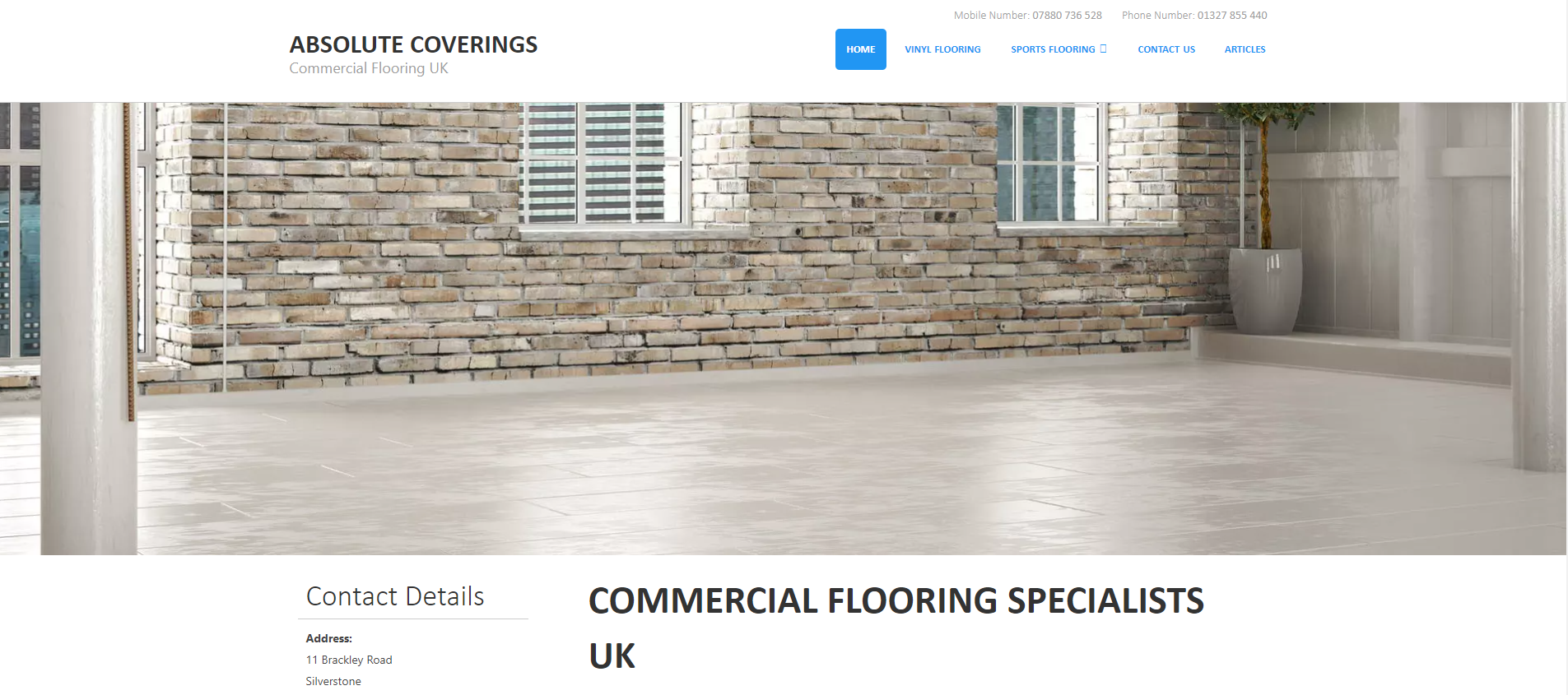Absolute Coverings Ltd Website