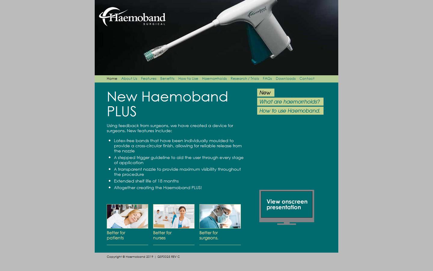 Haemoband Surgical Ltd Website
