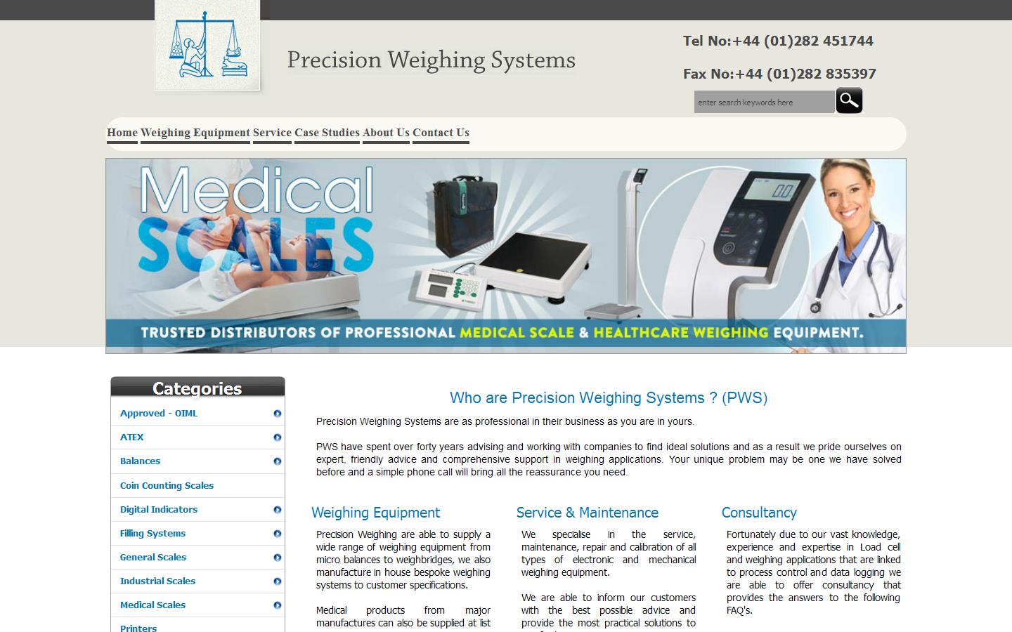 Precision Weighing Systems Ltd Website