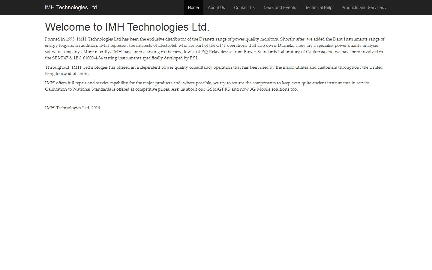 I M H Technologies Ltd Website