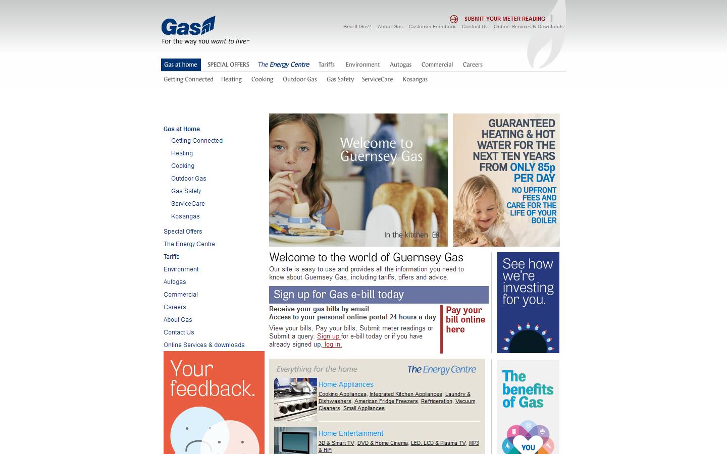 Guernsey Gas Ltd Website