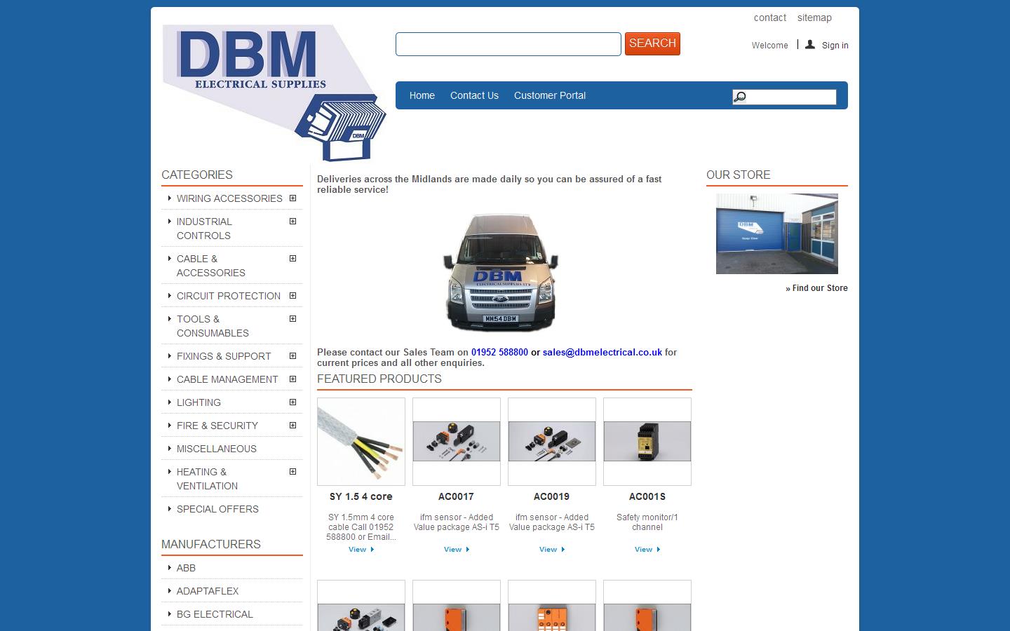D B M Electrical Supplies Ltd Website