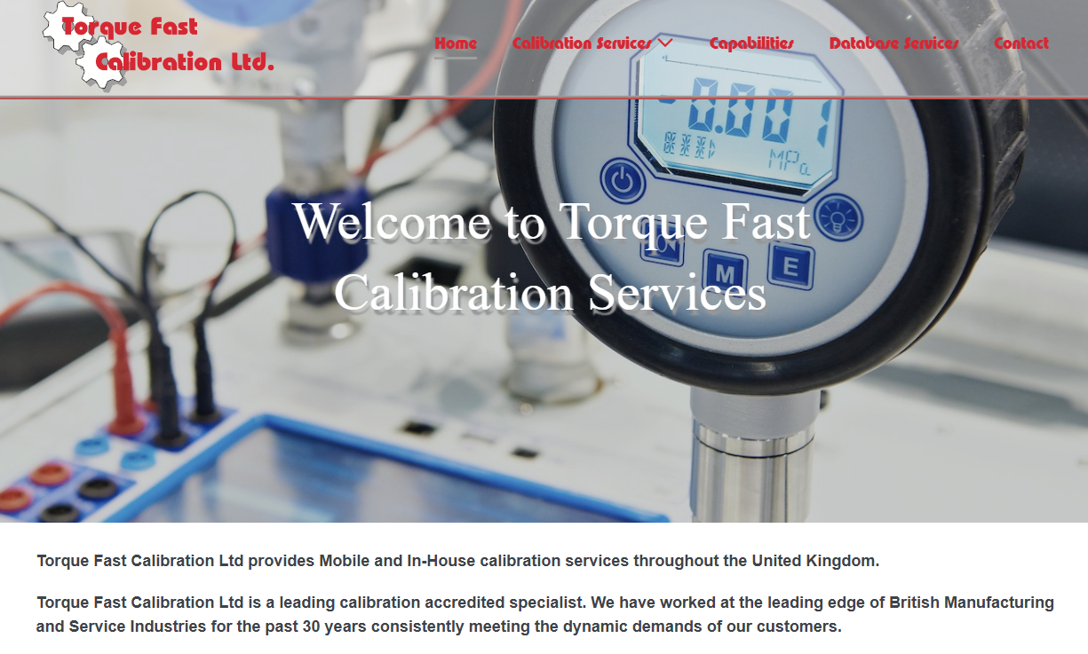 Torque Fast Calibration Ltd Website