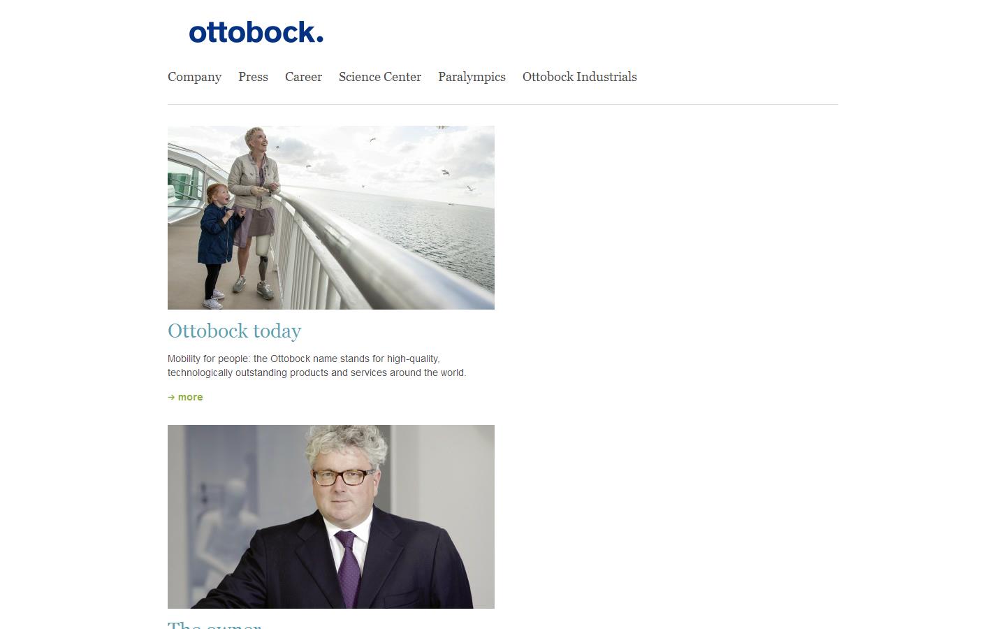 Ottobock Website