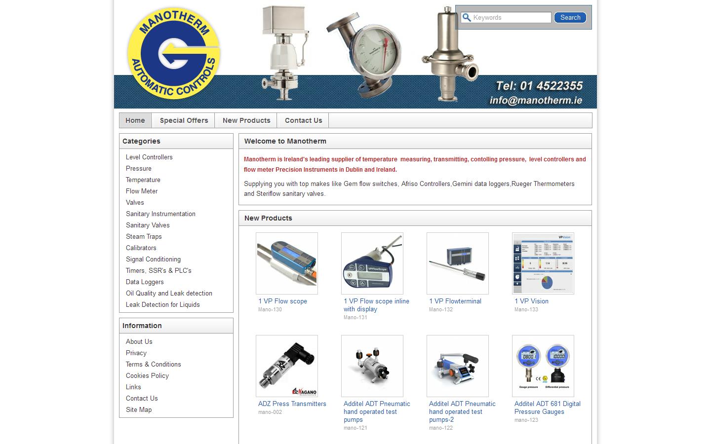 Manotherm Ltd Website