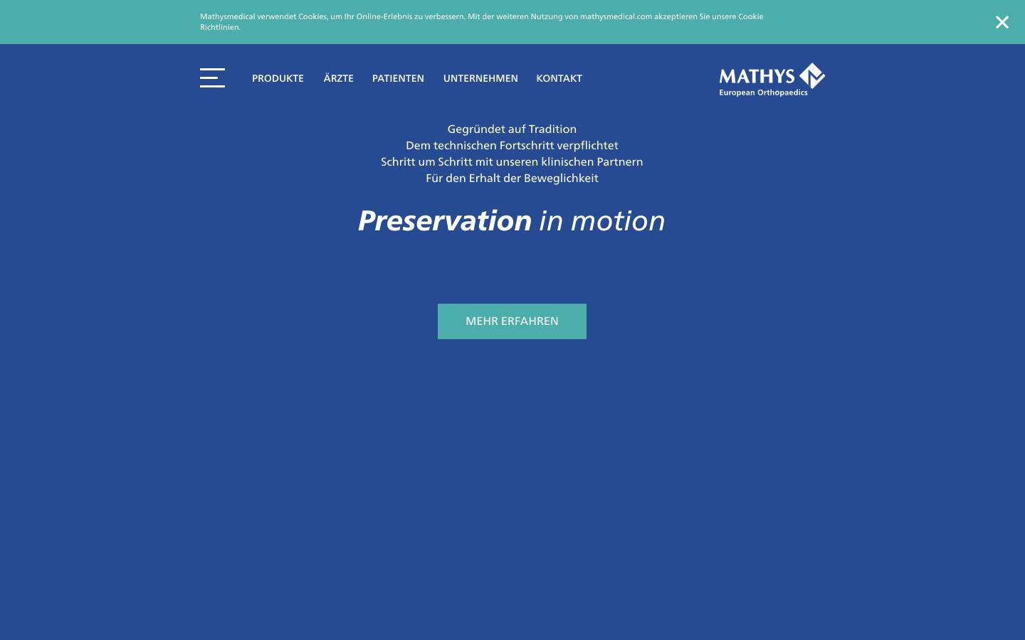 Mathys Orthopaedics Ltd Website