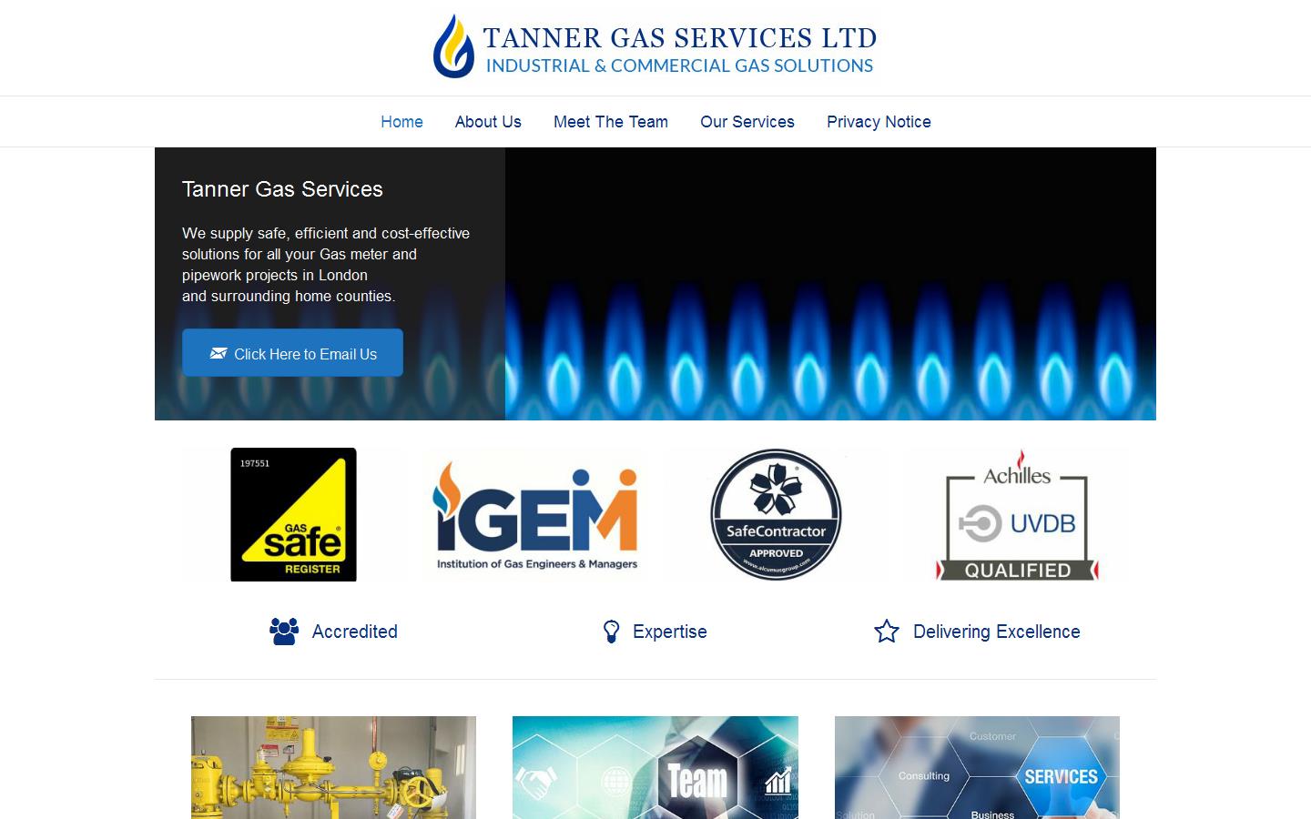 Tanner Gas Services Ltd Website