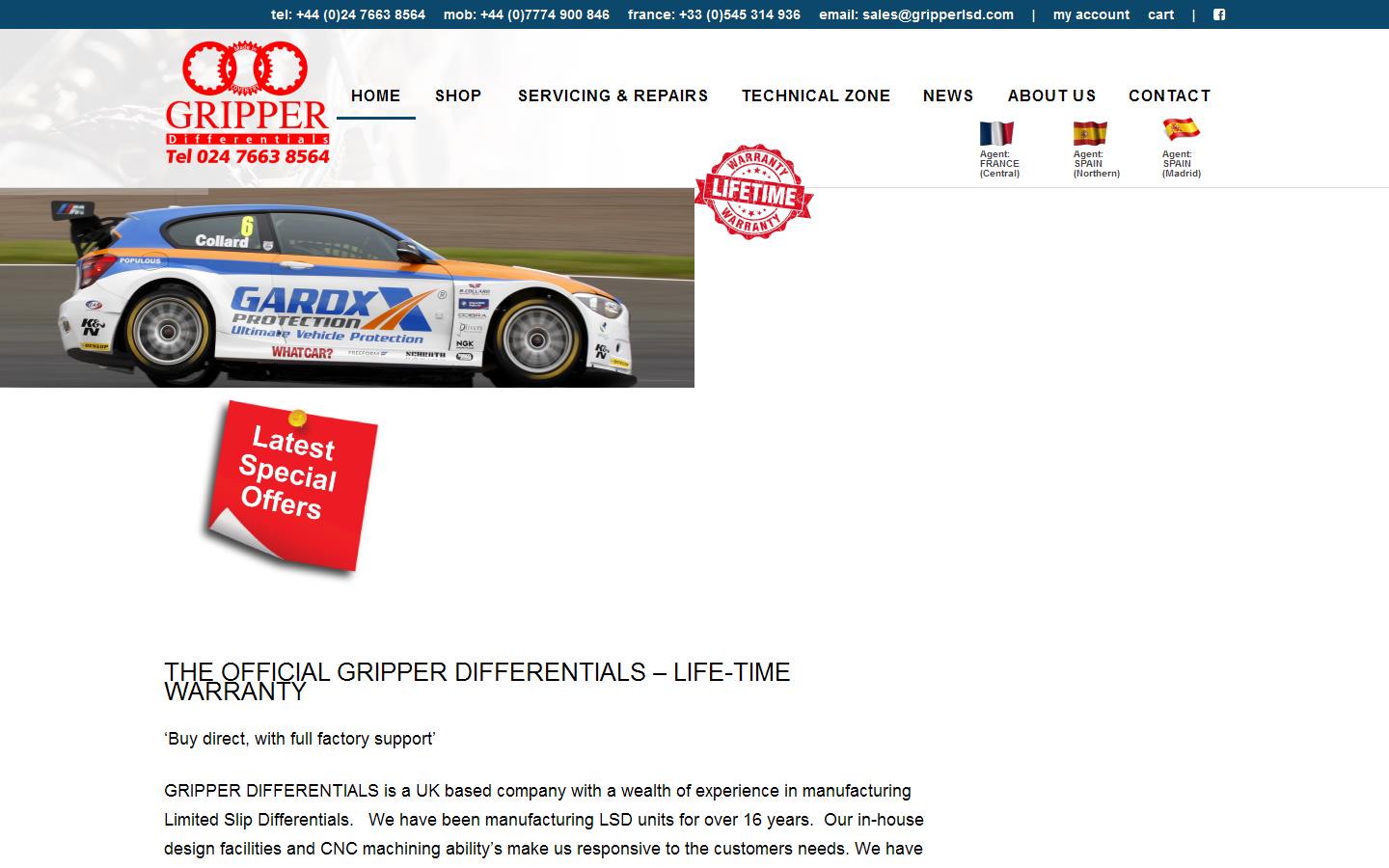 Gripper Differentials Ltd Website