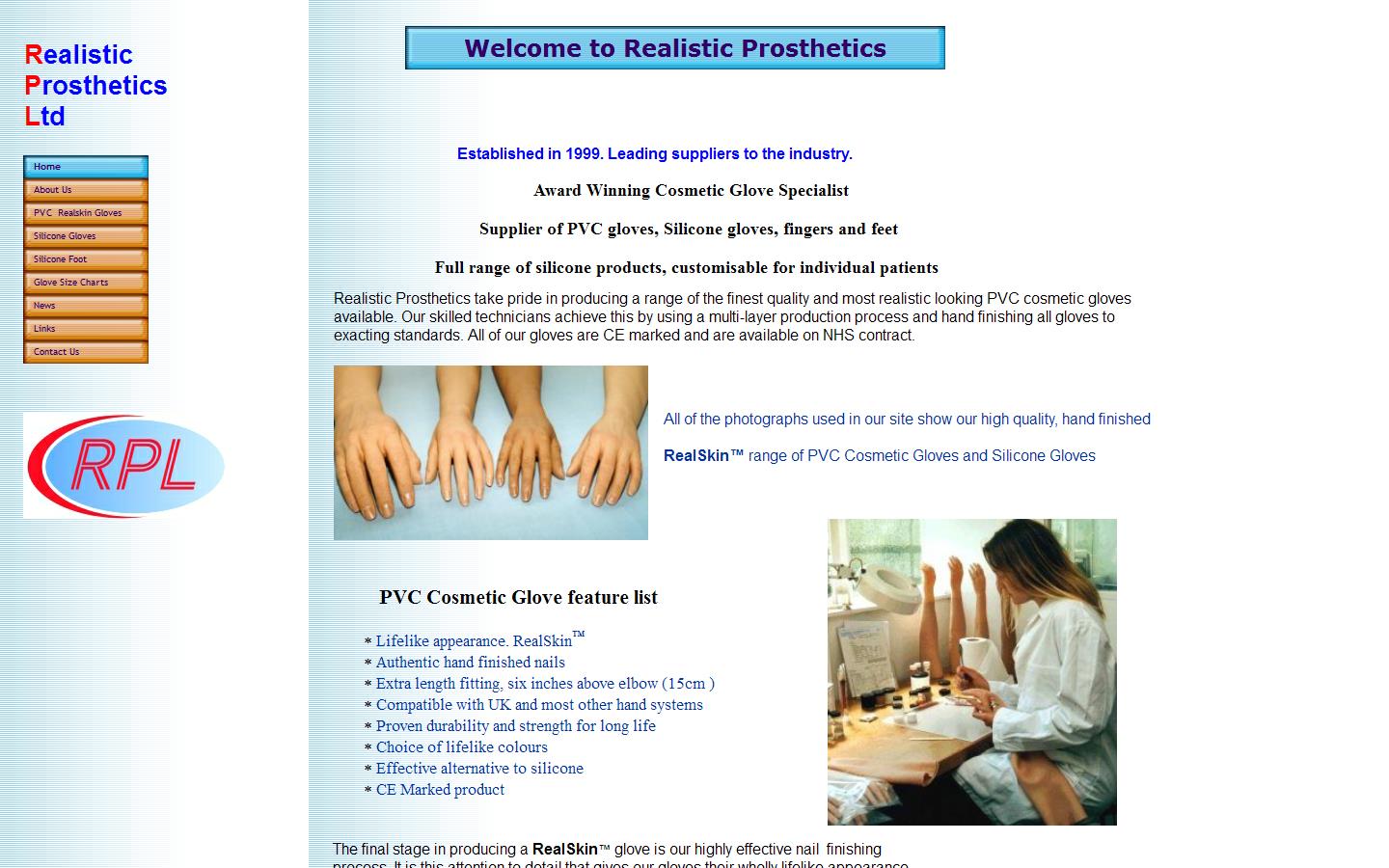 Realistic Prosthetics Website
